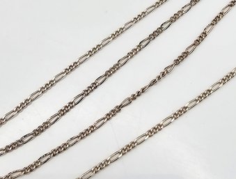 Sterling Silver Figaro Chain Necklace 3.7 G