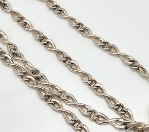 Sterling Silver Infinity Chain Necklace 9.2 G