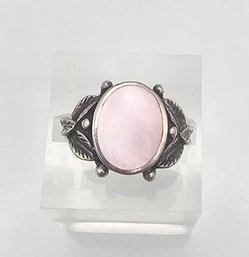 Mother Of Pearl Sterling Silver Ring Size 5.75 3.9 G