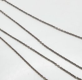 Sterling Silver Cable Chain Necklace 1.3 G