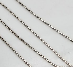 Sterling Silver Box Chain Necklace 1.9 G