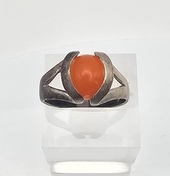 Cat Eye? Sterling Silver Ring Size 7.75 5.6 G