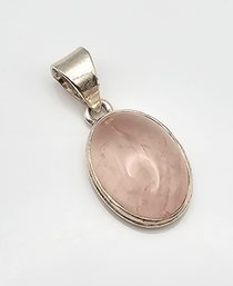 'NAG' Rose Quartz Sterling Silver Pendant 5.2 G