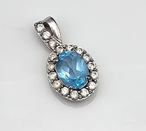 'SUN' Topaz Sterling Silver Pendant 1.8 G