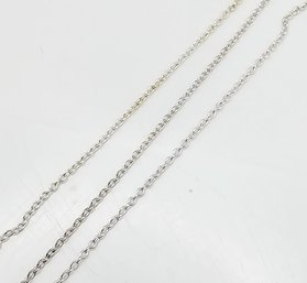 'CW' Sterling Silver Cable Chain Necklace 1.1 G