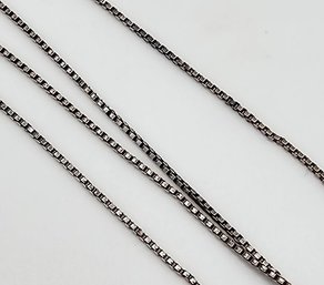 Sterling Silver Box Chain Necklace 1.6 G