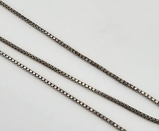 Sterling Silver Box Chain Necklace 2.7 G