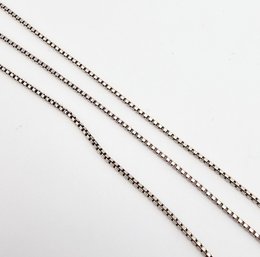 Sterling Silver Box Chain Necklace 2.8 G