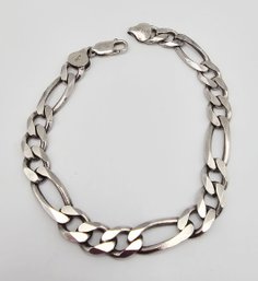 Italy Sterling Silver Figaro Chain Bracelet 18.8 G