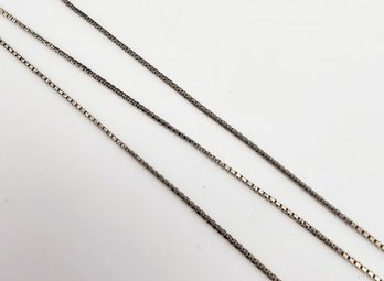 Sterling Silver Box Chain Necklace 2.8 G