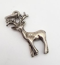 Sterling Silver Deer Buck Pendant 1.8 G