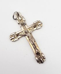 France Sterling Silver Crucifix Pendant 2.4 G