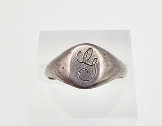 BB Sterling Silver G Ring Size 7 2.2 G