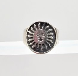 Sterling Silver Sun Ring Size 7.25 5.3 G