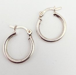 Sterling Silver Hoop Earrings 1.4 G