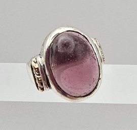 Amethyst Sterling Silver Ring Size 4.5 8.9 G