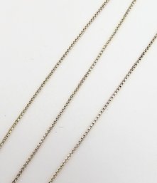 Sterling Silver Box Chain Necklace 1.3 G