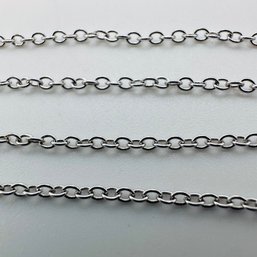 S, Sterling Silver Cable Link Necklace, 1.53 G