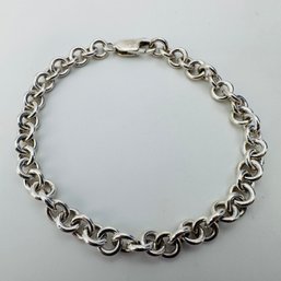 Sterling Silver Cable Link Chain Bracelet, 12.24 G.