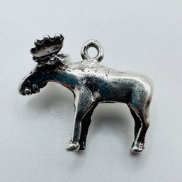 Sterling Silver Moose Pendant, 1.88 G.