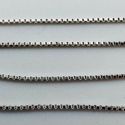 SU, Italy Sterling Silver Box Chain Necklace 1.22g