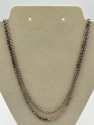Thailand  Sterling Silver, Extra Long Link Chain With Magnetic Clasp, 36.9 G.
