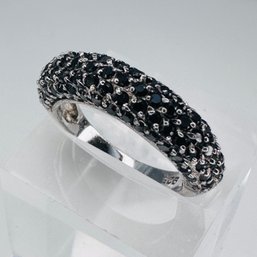 MARCASITE Sterling Silver Cluster Dome Ring Size 6. 3.15 G.