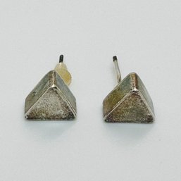 Sterling Silver Triangle Stud, 2.90 G.