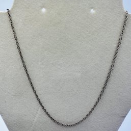 Sterling Silver Cable Link Chain Necklace, 2.56 G.