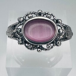 CN, Sterling Silver Pink Stone Ring Size 8.5. 3.93 G.