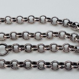 Italy, Sterling Silver Rolo Chain Bracelet, 5.23 G.