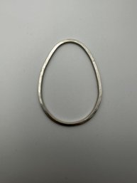 Sterling Silver Egg Shaped Bracelet With BB 13.56g