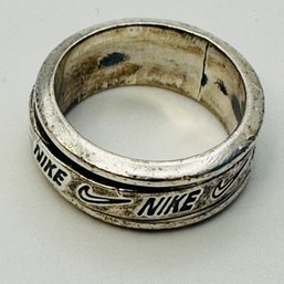 Nike-sterling Silver Spinner Ring Size 10. 11.58 G.
