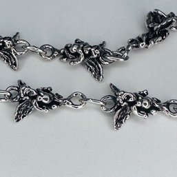 Sterling Silver Angel Bracelet, 6.24 G.