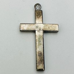 Sterling Silver Cross Pendant With Unknown Markings, 2.27 G.