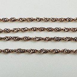 Italy  Rose Gold, Colored Rope Chain Engraved With Letter Y 1.16g