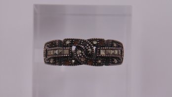 Sterling Rhinestone Ring Size 9, 5.6g