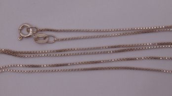 Sterling Box Chain Necklace 1.9g