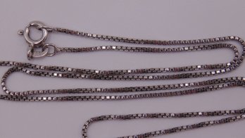 Sterling Box Chain Necklace 2.9g