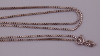 Sterling Box Chain Necklace 3.9g