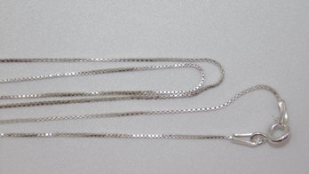 Sterling Box Chain Necklace 1.4g