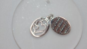 Sterling 2 Hearts Girlfriend Pendant 2.6g