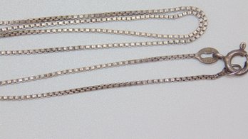 Sterling Box Chain Necklace 2.7g