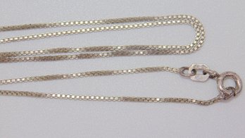 Sterling Box Chain Necklace 1.8g