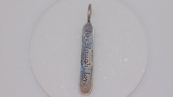 Sterling Live, Laugh, Love Pendant 2.4g