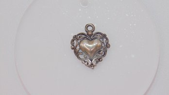 Sterling Heart Shaped Pendant .9g