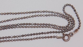 Sterling Bead/Ball Chain Necklace 3.6g