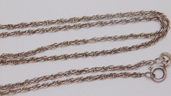 Sterling Rope Chain Necklace 3.2g