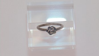 Sterling Rose Ring 1.2g Size 4