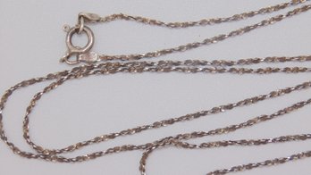 Sterling Twisted Serpentine Chain Necklace 2.7g